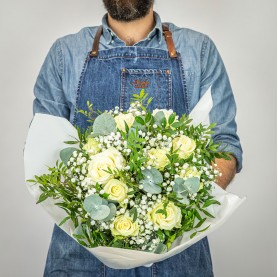 Bouquet de roses blanches