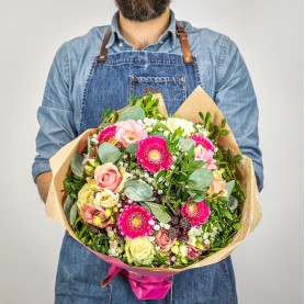 Bouquet de fleurs roses