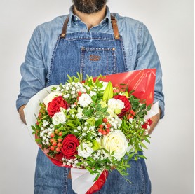 Bouquet de fleurs rouges